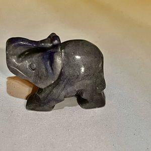 New hand carved stone Lapis Lazuli elephant